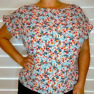 LOFT multicolored floral top